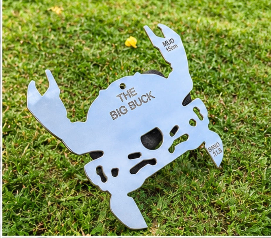 The Big Buck Crab Measure & Bottle Opener | Alloy Crab Gauge | Mud & Sand Crab Measure | Australian Made